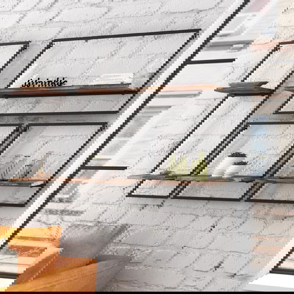 Solid Sheesham Wood And Metal 4 Piece Accent Shelf - Furnishiaa -  -